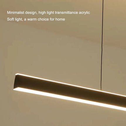 Modern Minimalist Trapezoid Pendant Light Adjustable LED Bar Light Black 5