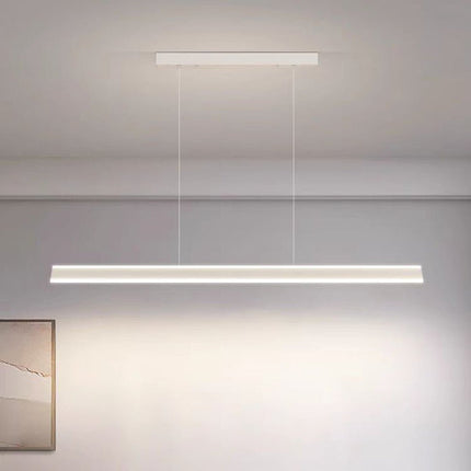 Modern Minimalist Trapezoid Pendant Light Adjustable LED Bar Light White