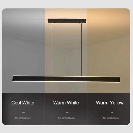 Modern Minimalist Trapezoid Pendant Light Adjustable LED Bar Light White 5