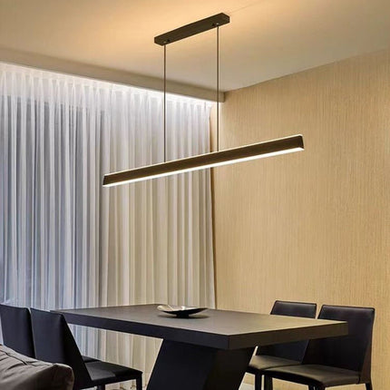 Modern Minimalist Trapezoid Pendant Light Adjustable LED Bar Light White 9