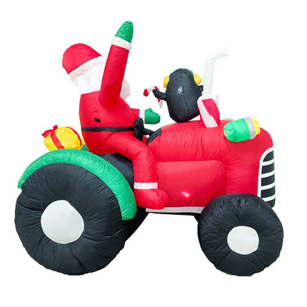 Radiant Christmas Lights Tractor Penguin Gift Xmas Inflatable Santa 1.8m Height 2