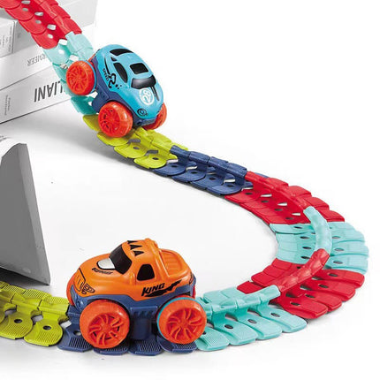 Changeable Track In The Dark Track with LED Light-Up Race Car Flexible Track Toy 184 3