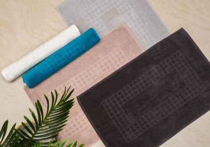 Microfiber Soft Non Slip Bath Mat Check Design (Anthrazit) 4