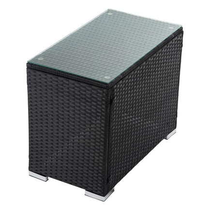 Black Wicker End Table 5