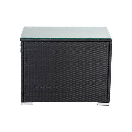 Dreamo Black Wicker End Table