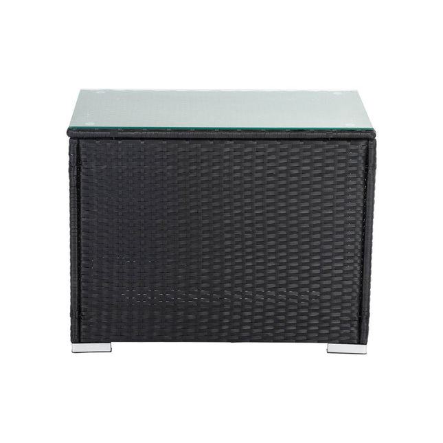 Dreamo Black Wicker End Table