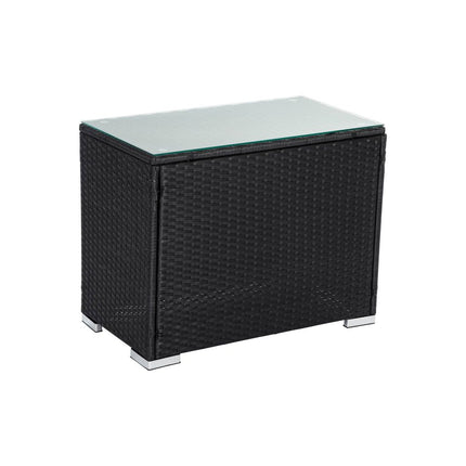 Black Wicker End Table 2