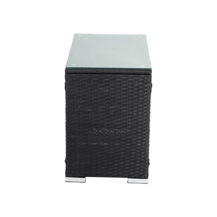 Black Wicker End Table 3
