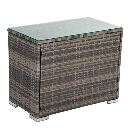Grey Wicker End Table 5