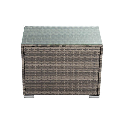 Grey Wicker End Table 3