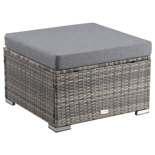 Dreamo Grey Wicker Outdoor Ottoman