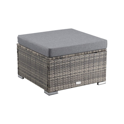 Outdoor wicker ottoman in Grey 2