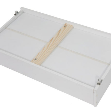 2 x Wooden Bed Frame Storage Trundle Drawers-White 9