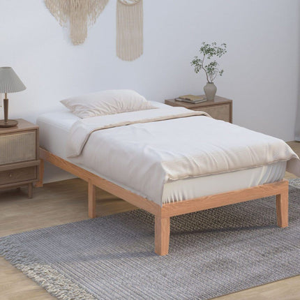 Single Size Warm Wooden Natural Bed Base Frame – King Single 5