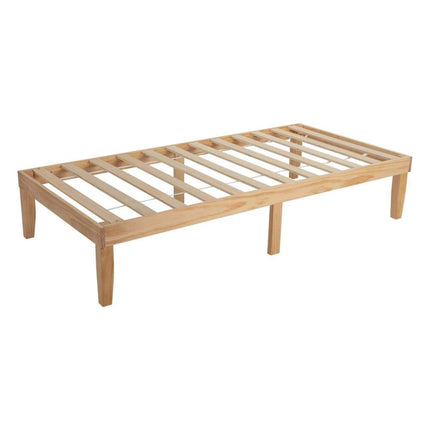 Single Size Warm Wooden Natural Bed Base Frame – King Single 9