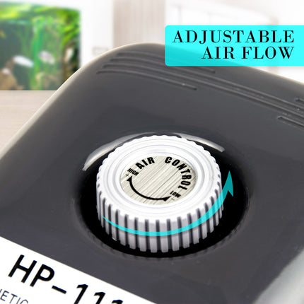 Aquarium Air Pump Oxygen Hydroponic 4 Outlet 360L/H 13W 5