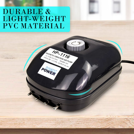 Aquarium Air Pump Oxygen Hydroponic 4 Outlet 360L/H 13W 9