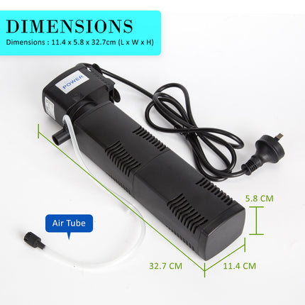 Aquarium Submersible Filter Pond Pump 1200L/H 22W 1.6m 12