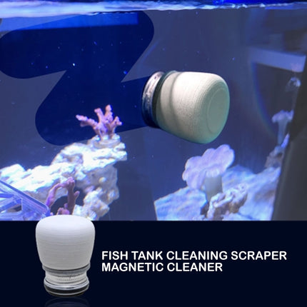 Fish Tank Corner Moss Magnet Scraper Glass Algae Cleaner Magnetic Scrubber GREY 2