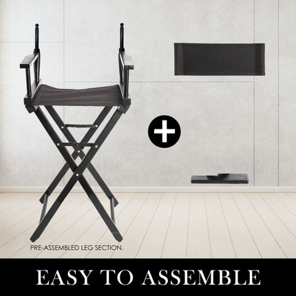 2X Director Movie Folding Tall Chair 76cm DARK HUMOR 9