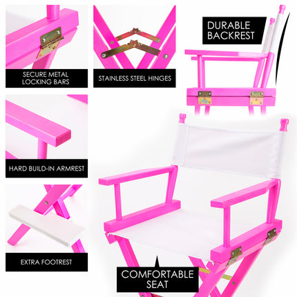 Director Movie Folding Tall Chair 76cm PINK HUMOR 8
