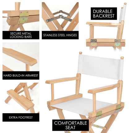 Director Movie Folding Tall Chair 76cm Beech WOOD HUMOR 8