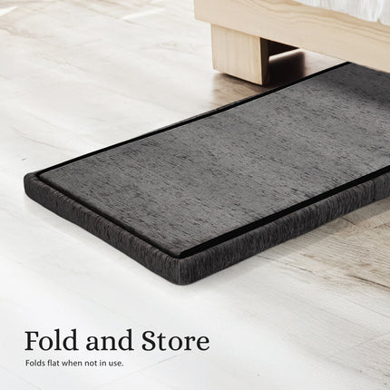 Foldable Storage Ottoman - Flip Lid Side Table Toy Blanket Organiser Seat KIRA BLACK 7