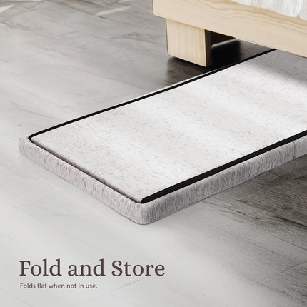 Foldable Storage Ottoman - Flip Lid Side Table Toy Blanket Organiser Seat KIRA GREY 7