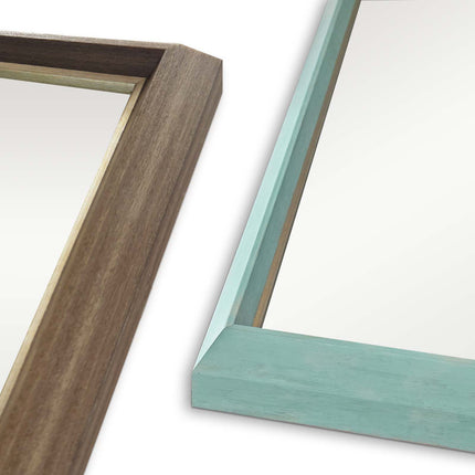Wall Mirror Rectangular Frame Bathroom 70x90cm Turquoise 3