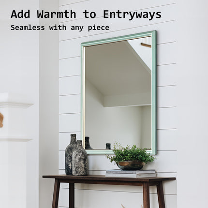 Wall Mirror Rectangular Frame Bathroom 70x90cm Turquoise 5