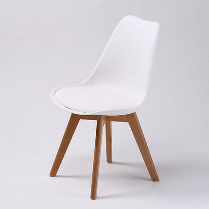2X Retro Dining Cafe Chair Padded Seat WHITE 8