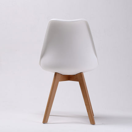 2X Retro Dining Cafe Chair Padded Seat WHITE 9