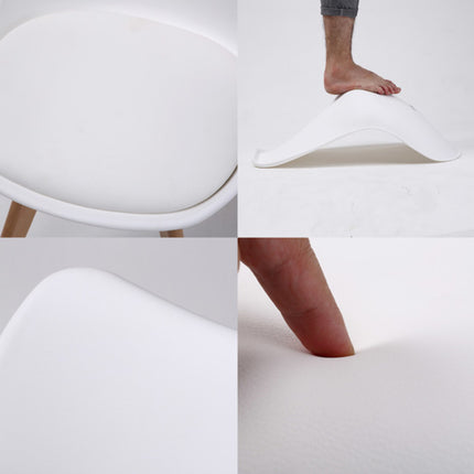 4X Retro Dining Cafe Chair Padded Seat WHITE 4