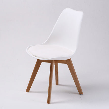 4X Retro Dining Cafe Chair Padded Seat WHITE 8