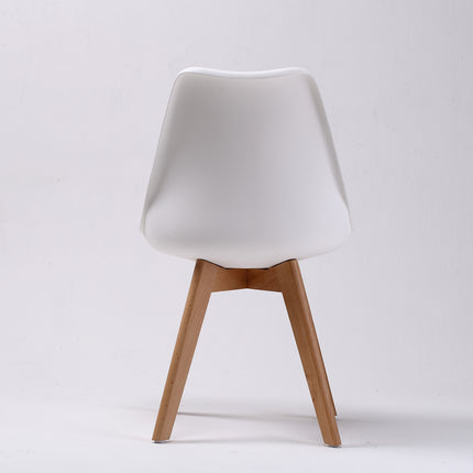 4X Retro Dining Cafe Chair Padded Seat WHITE 9