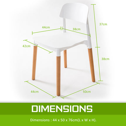 4X Retro Belloch Stackable Dining Cafe Chair WHITE 10