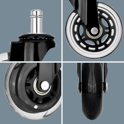 5X 3'' Rollerblade Style Wheels Office Chair Casters - Slient Smooth, 11x22mm Stem 7