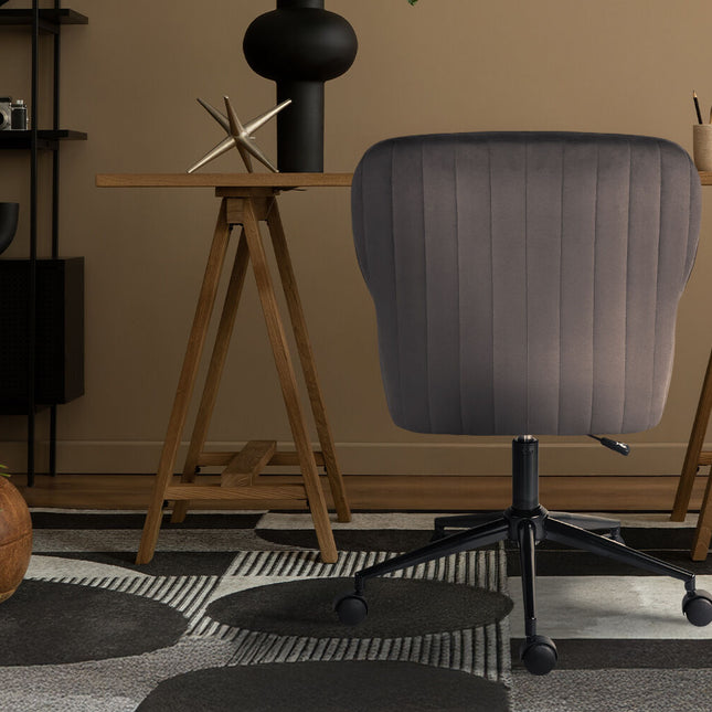 Desk Armchair - Home Office Swivel Chair Adjustable Height Seat PLUME GREY 2