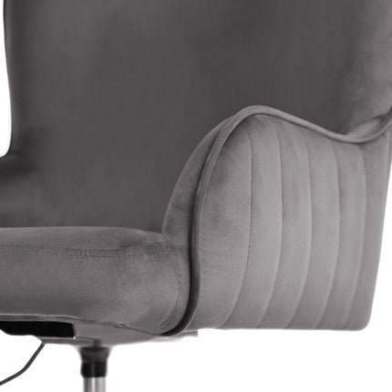 Desk Armchair - Home Office Swivel Chair Adjustable Height Seat PLUME GREY 8
