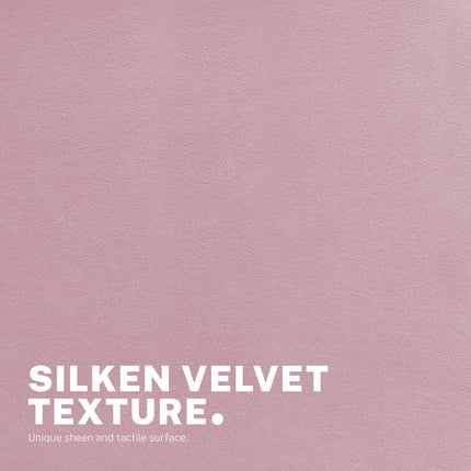 Office Desk Chair - Velvet Armless Swivel Study Seat OVOID PINK 6