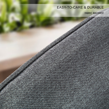 2X Wooden Bar Stool Dining Chair Fabric SOPHIA 74cm GREY 10