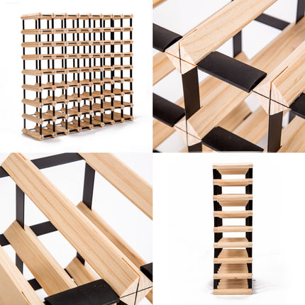 Timber Wine Rack Storage Cellar Organiser 72 Bottle 4