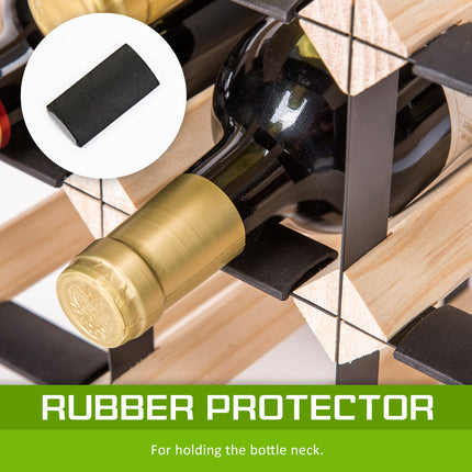 Timber Wine Rack Storage Cellar Organiser 72 Bottle 8