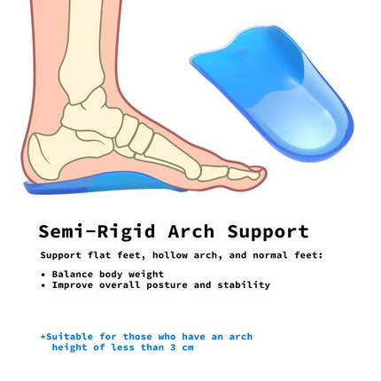 Half Insoles Shoe Inserts L Size Gel Arch Support Foot Pads 4