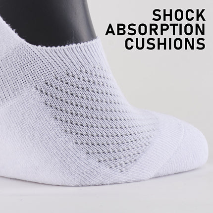 12X Rexy Cushion No Show Ankle Socks Medium Non-Slip Breathable BLACK 7
