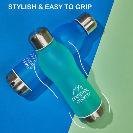 Mineral Maker MORBIDO Alkaline Filter Water Bottle + a Mineral Stone Pouch BLUE 6