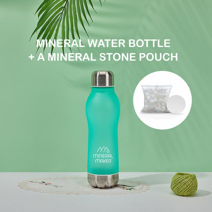 Mineral Maker MORBIDO Alkaline Filter Water Bottle + a Mineral Stone Pouch GREEN 2