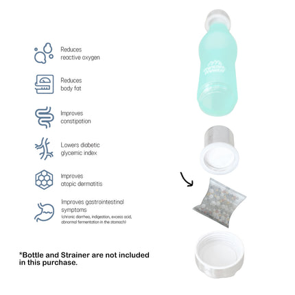 2X Alkaline Mineral Maker Stone Pouch Water Filter Pad Replacement Ceramic Balls 2