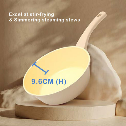 Giorno Felice IH Wok Pan 28cm Ceramic Non-Stick Stir Frypan Induction 2
