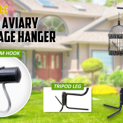 Bird Cage Hanger Stand Parrot Aviary SOLO 160cm 2